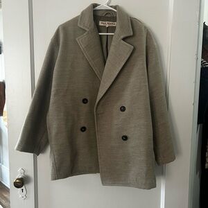 Free People Tan Oversized/Cropped Trench Coat